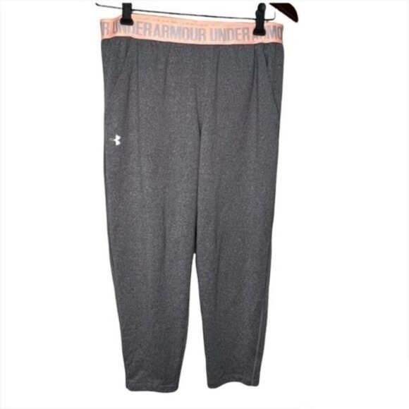 Under Armour Grey Jogger Capri Size Small Activewear Sporty Athleisure Gorpcore - Picture 2 of 7
